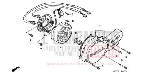KURBELGEHAEUSEDECKEL, L. (CR85R3,4/RB3,4) CR85RB4 de 2004